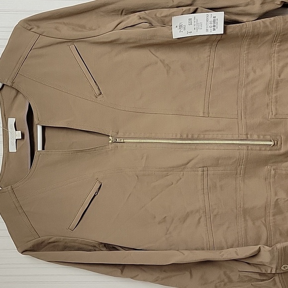 Etcetera Tan Karlie Dress Sz 6 New Sample Set With Tags. Long Sleeve Knee Length - Picture 2 of 7